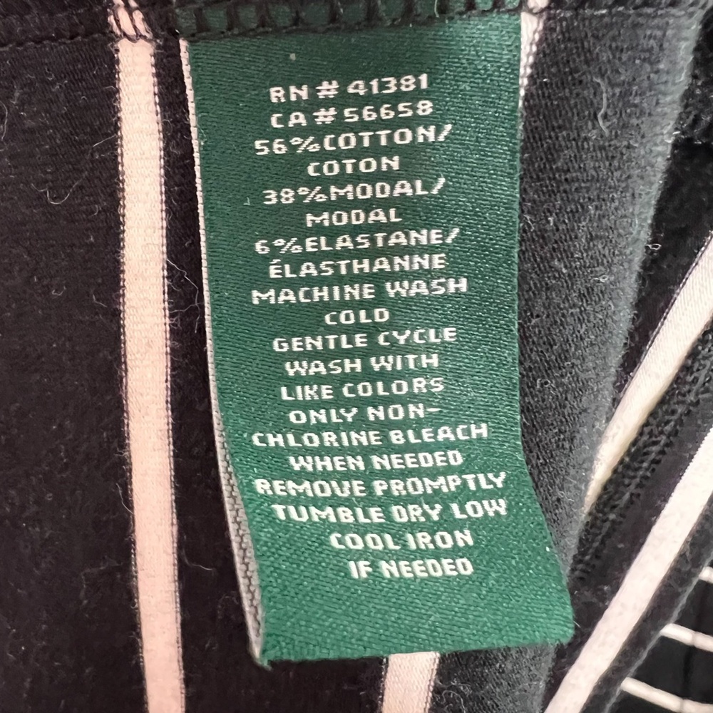 Lauren Ralph Lauren Dress Striped Jersey Maxi Dress Black White - Picture 5 of 6